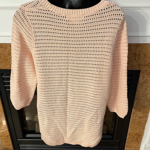 In every story- Ladies Baby Pink Cotton Knit Sweater - Picture 4 of 9